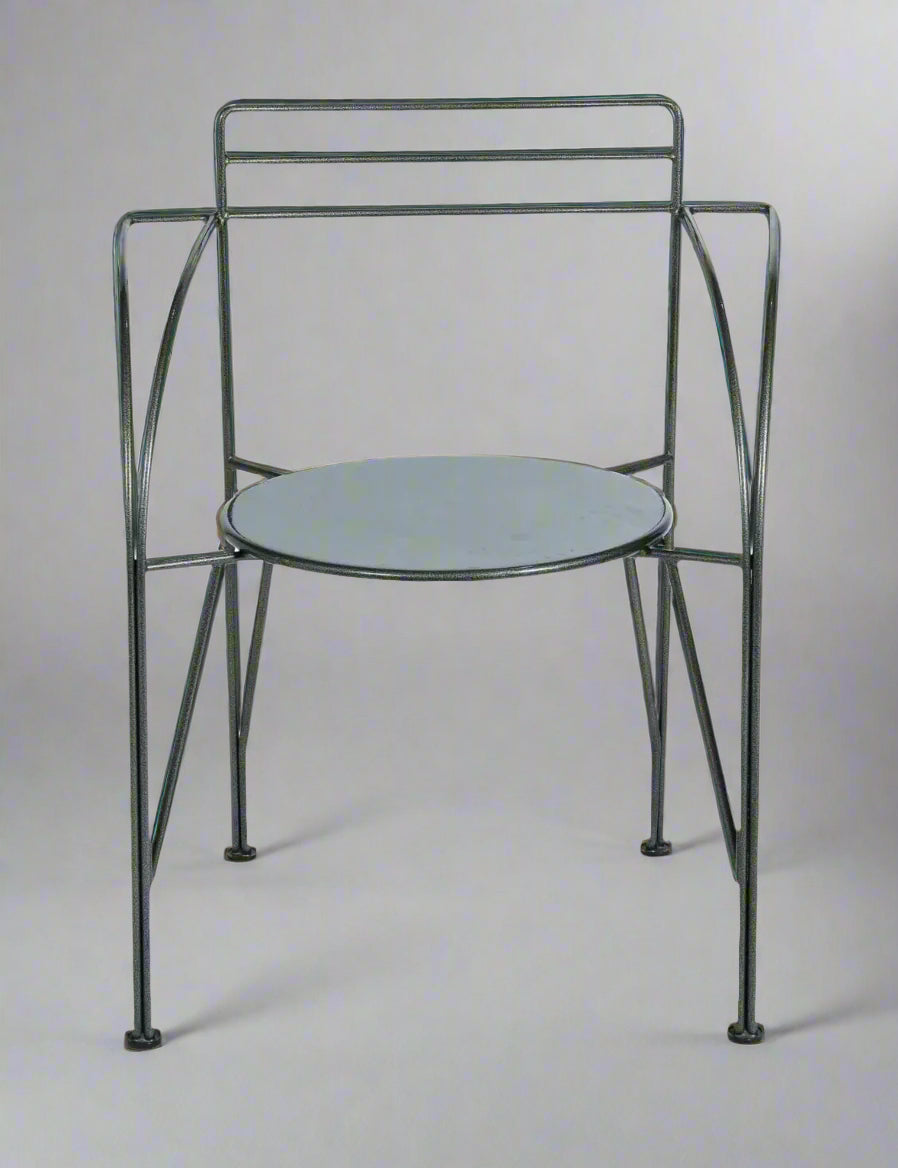 Lune d’Argent Armchair by Pascal Mourgue for Fermob – Gray Lacquered Metal