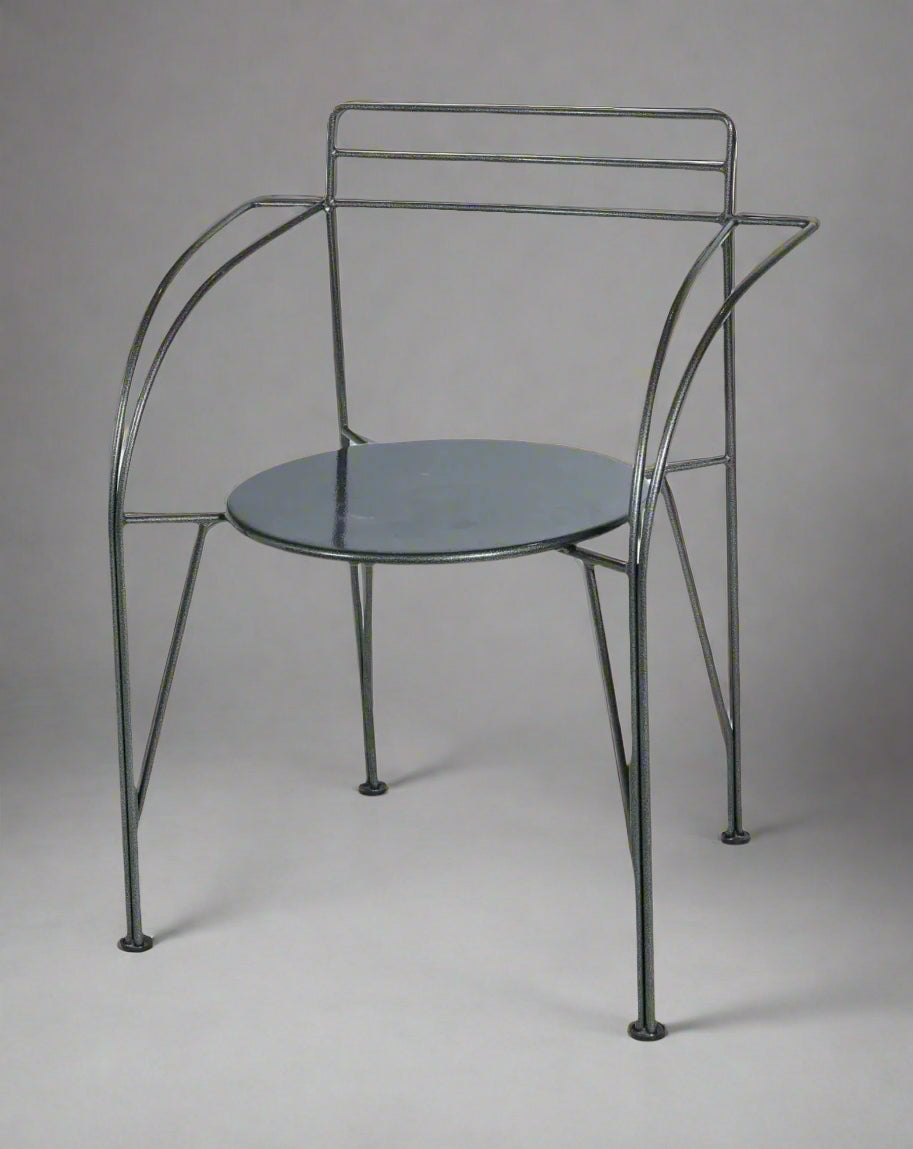 Lune d’Argent Armchair by Pascal Mourgue for Fermob – Gray Lacquered Metal