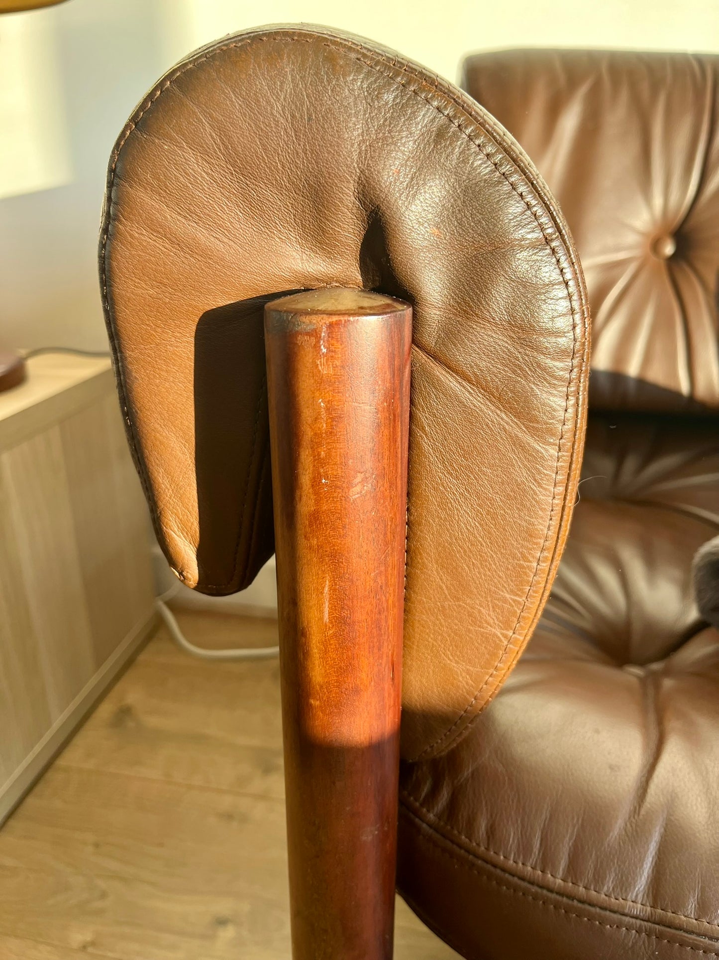 Three-Seater Sofa by Sven Ellekaer for Coja – Rosewood & Brown Leather, Scandinavian Modern