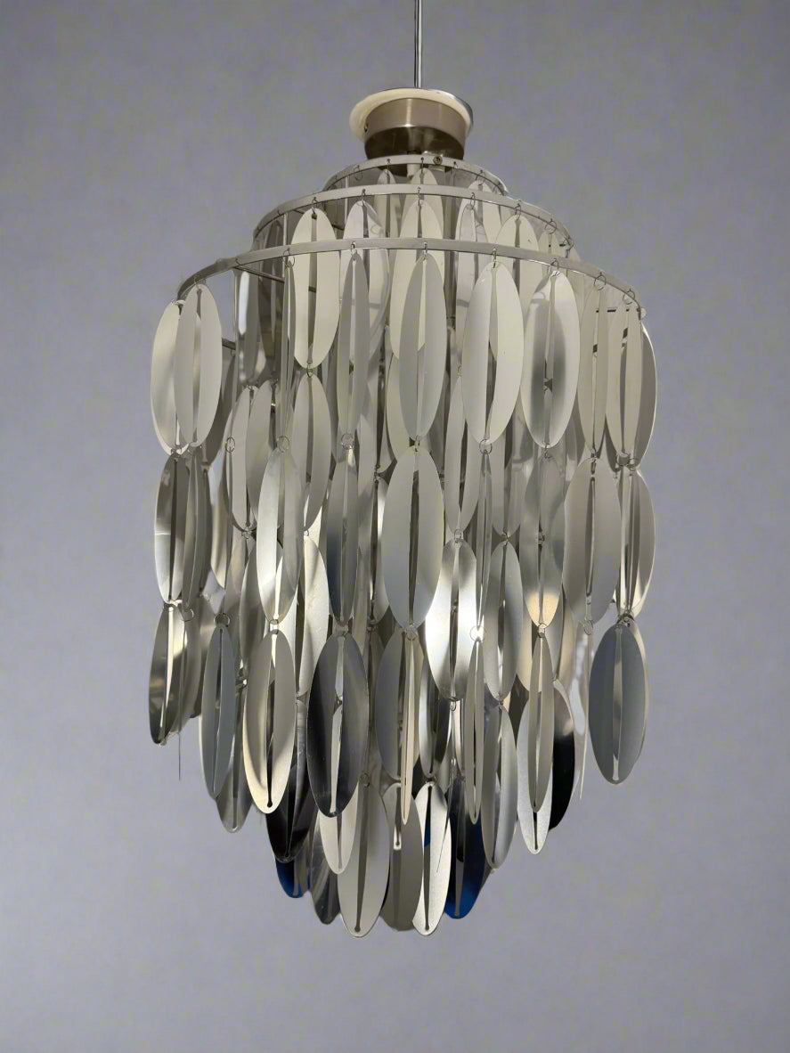 Space Age Chandelier with Cascading Plastic Discs – Mid-Century Modern