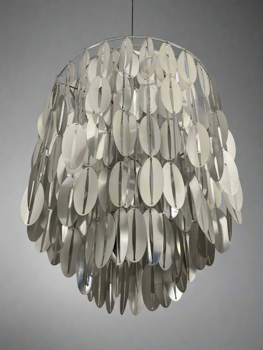 Space Age Chandelier with Cascading Plastic Discs – Mid-Century Modern