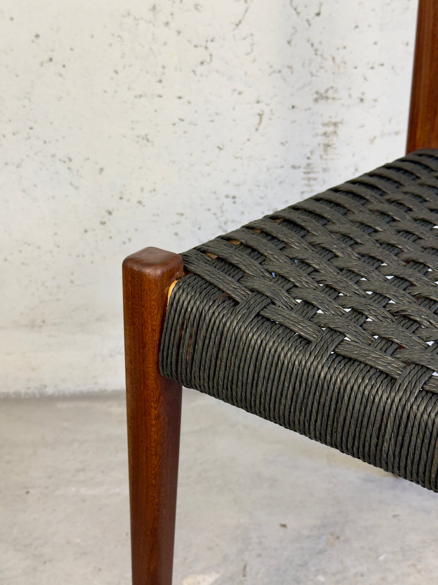 Dining Chair by Niels Otto Møller – Teak & Black Danish Cord, Denmark, 1960s