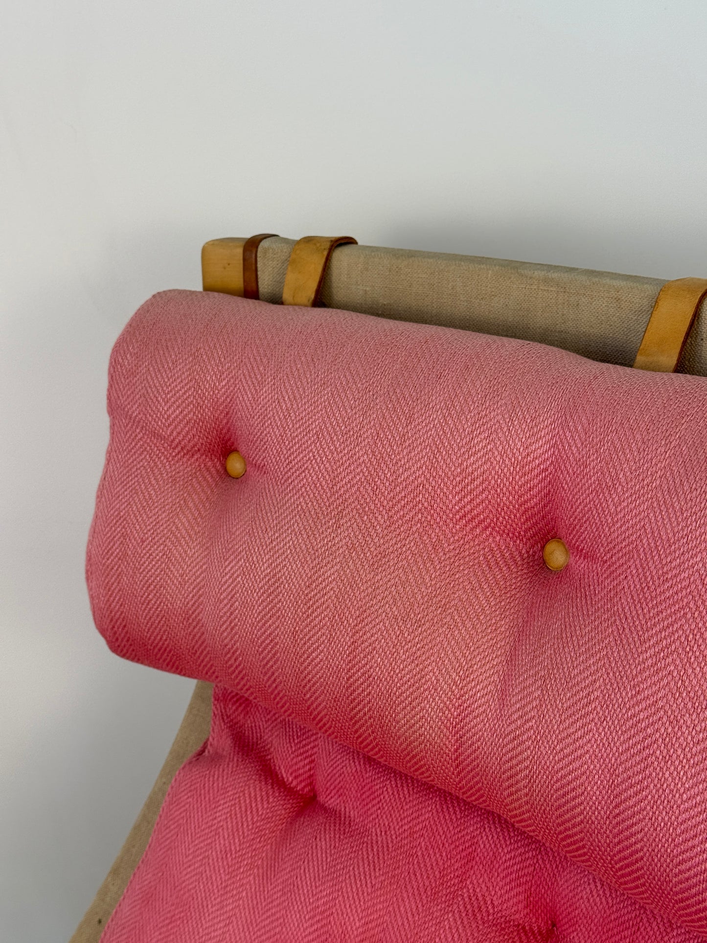Pernilla Armchair by Bruno Mathsson for DUX – Pink Upholstery, 1970s–1980s