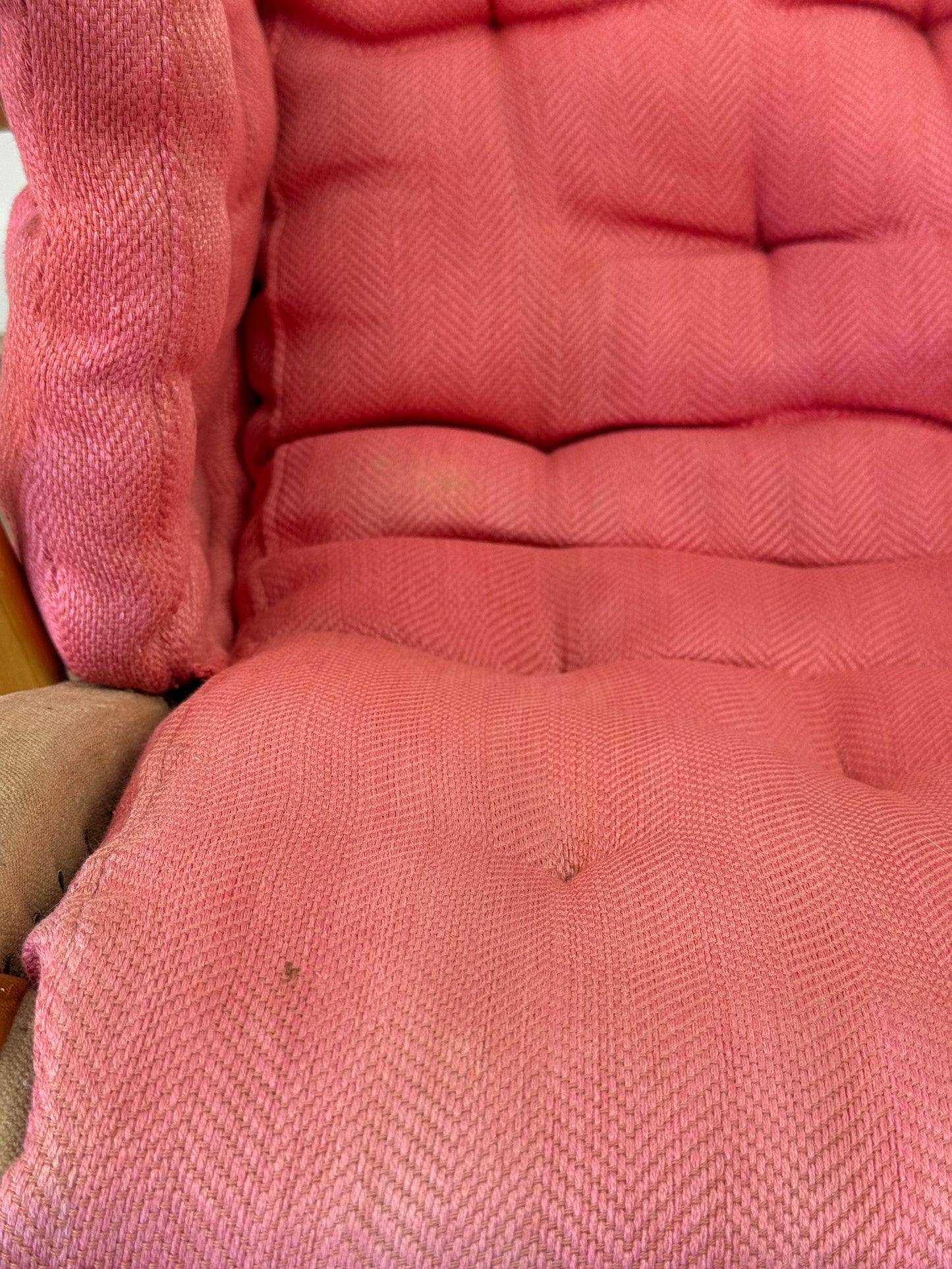 Pernilla Armchair by Bruno Mathsson for DUX – Pink Upholstery, 1970s–1980s