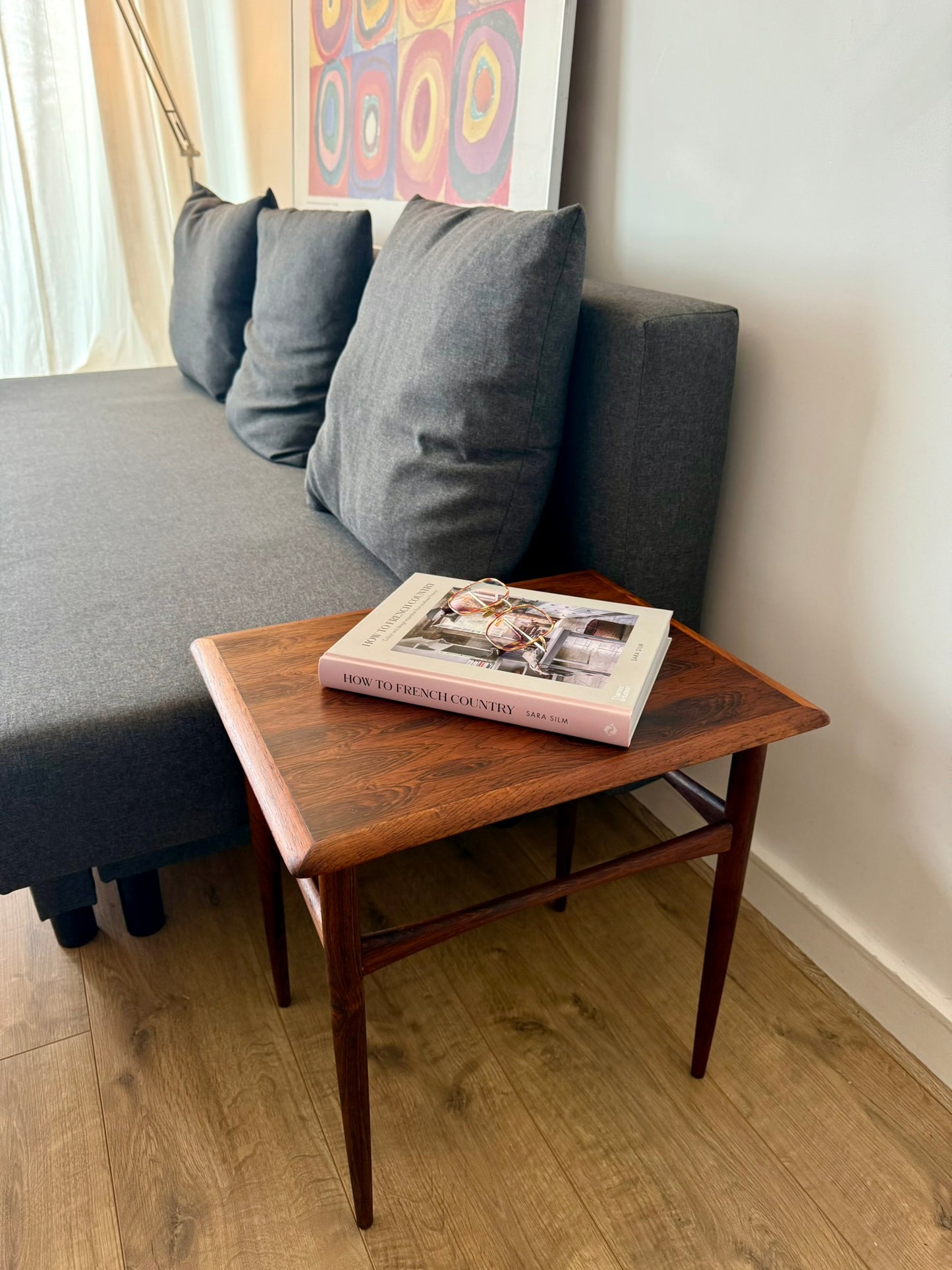 Scandinavian Rosewood Side Table – Denmark, 1960s–70s