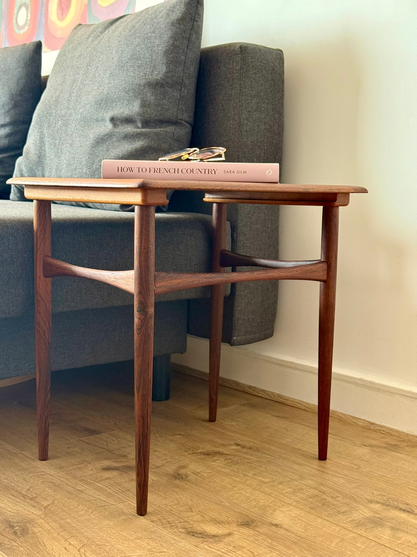 Scandinavian Rosewood Side Table – Denmark, 1960s–70s
