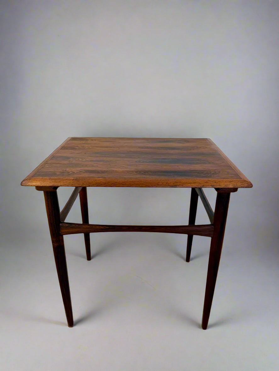 Scandinavian Rosewood Side Table – Denmark, 1960s–70s