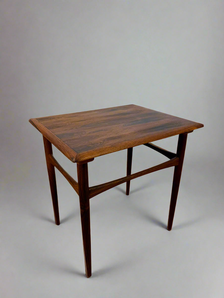 Scandinavian Rosewood Side Table – Denmark, 1960s–70s