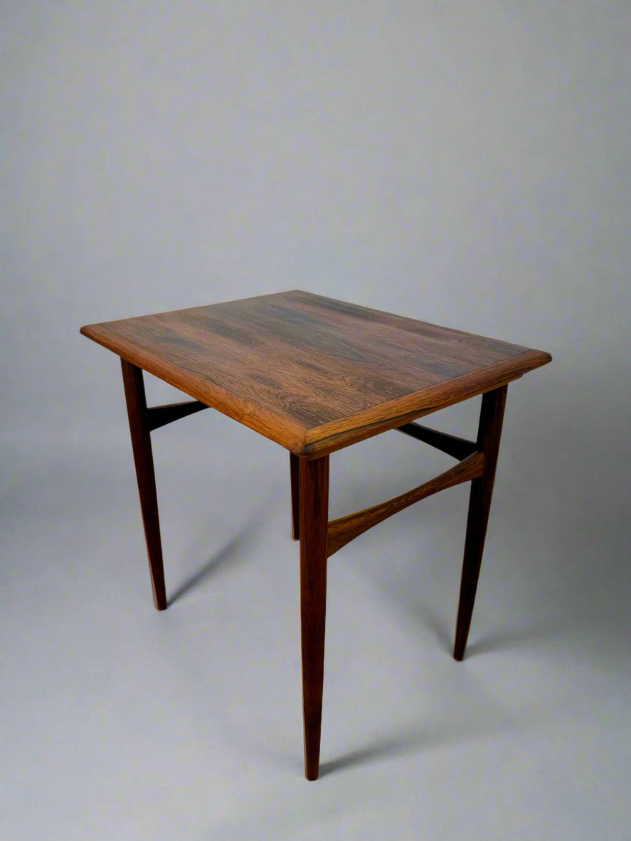 Scandinavian Rosewood Side Table – Denmark, 1960s–70s