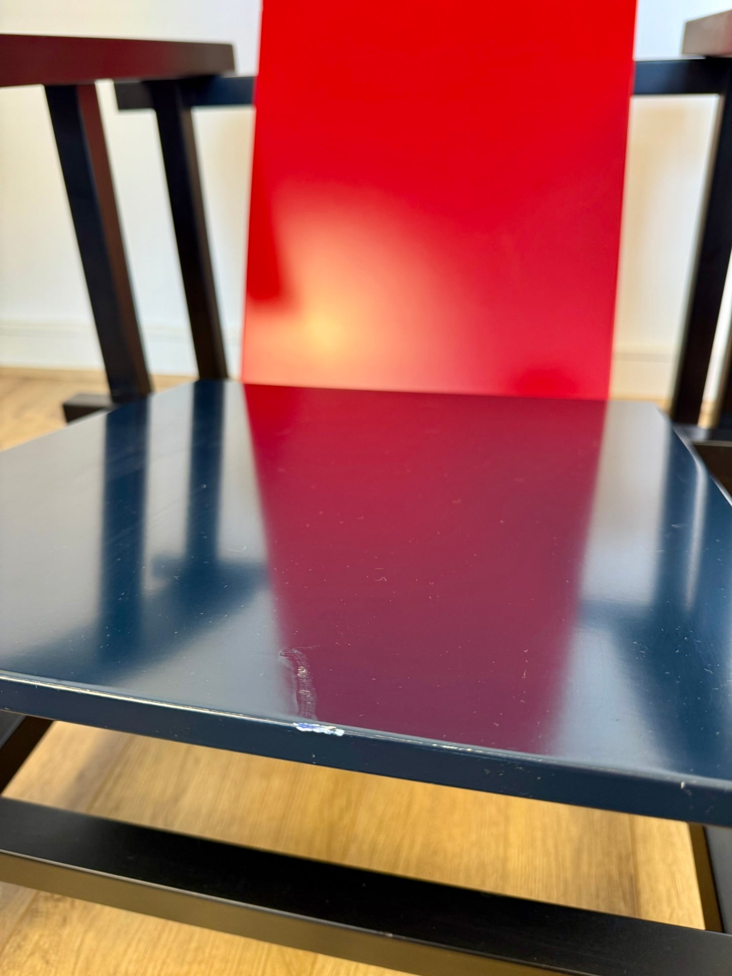 Red and Blue Chair in the Style of Gerrit Rietveld - De Stijl Movement