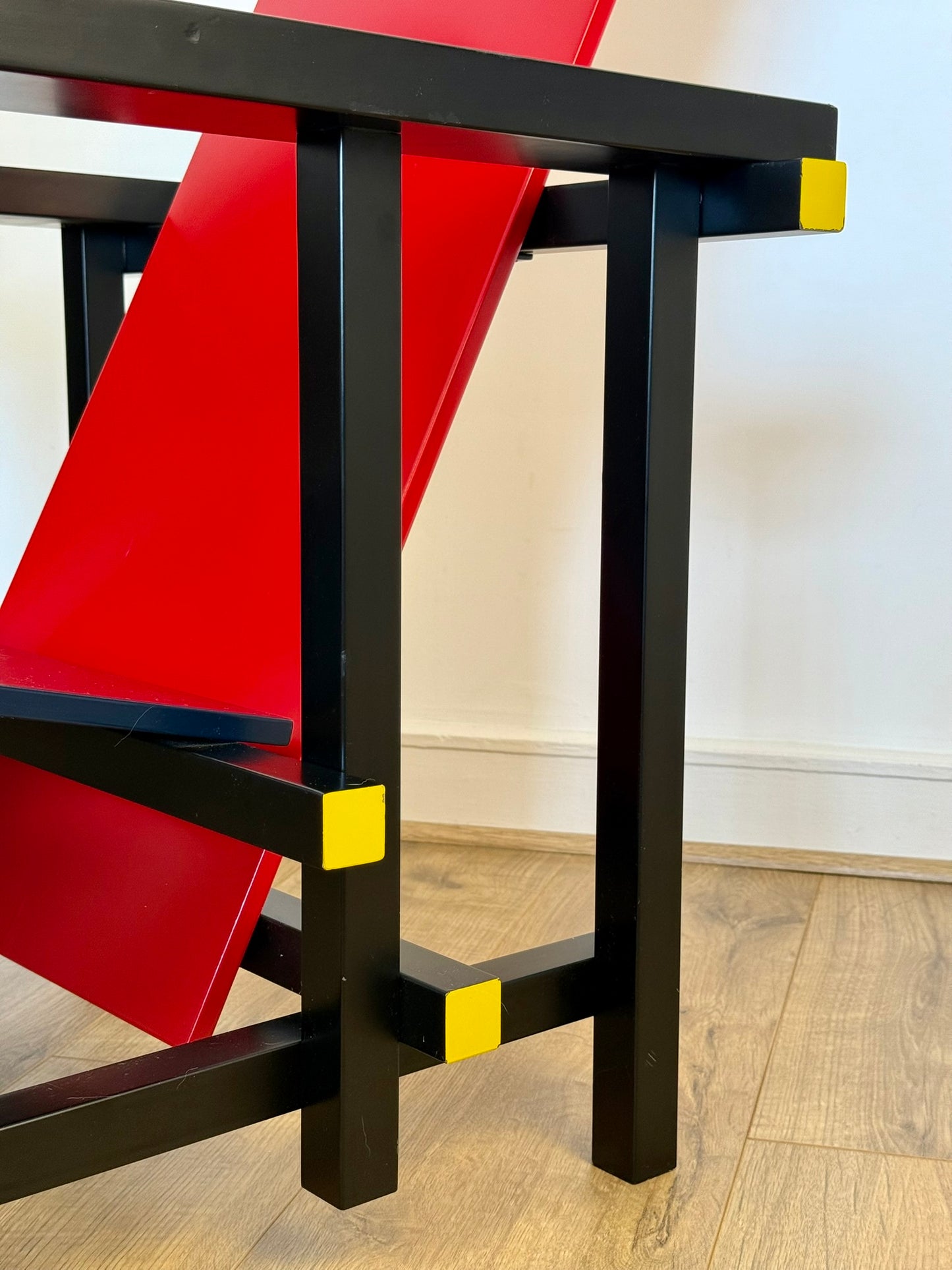 Red and Blue Chair in the Style of Gerrit Rietveld - De Stijl Movement