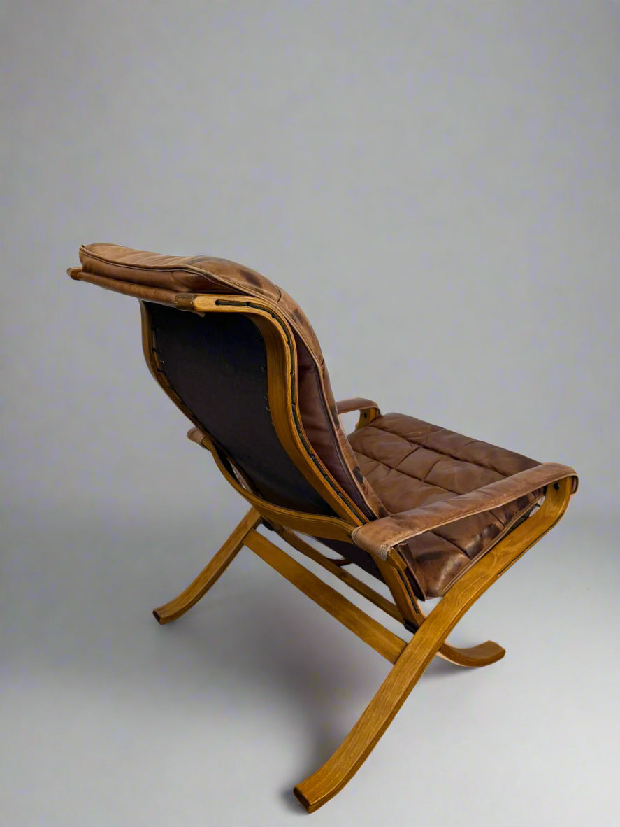 Vintage foldable lounge chair by Ingmar Relling for Westnofa