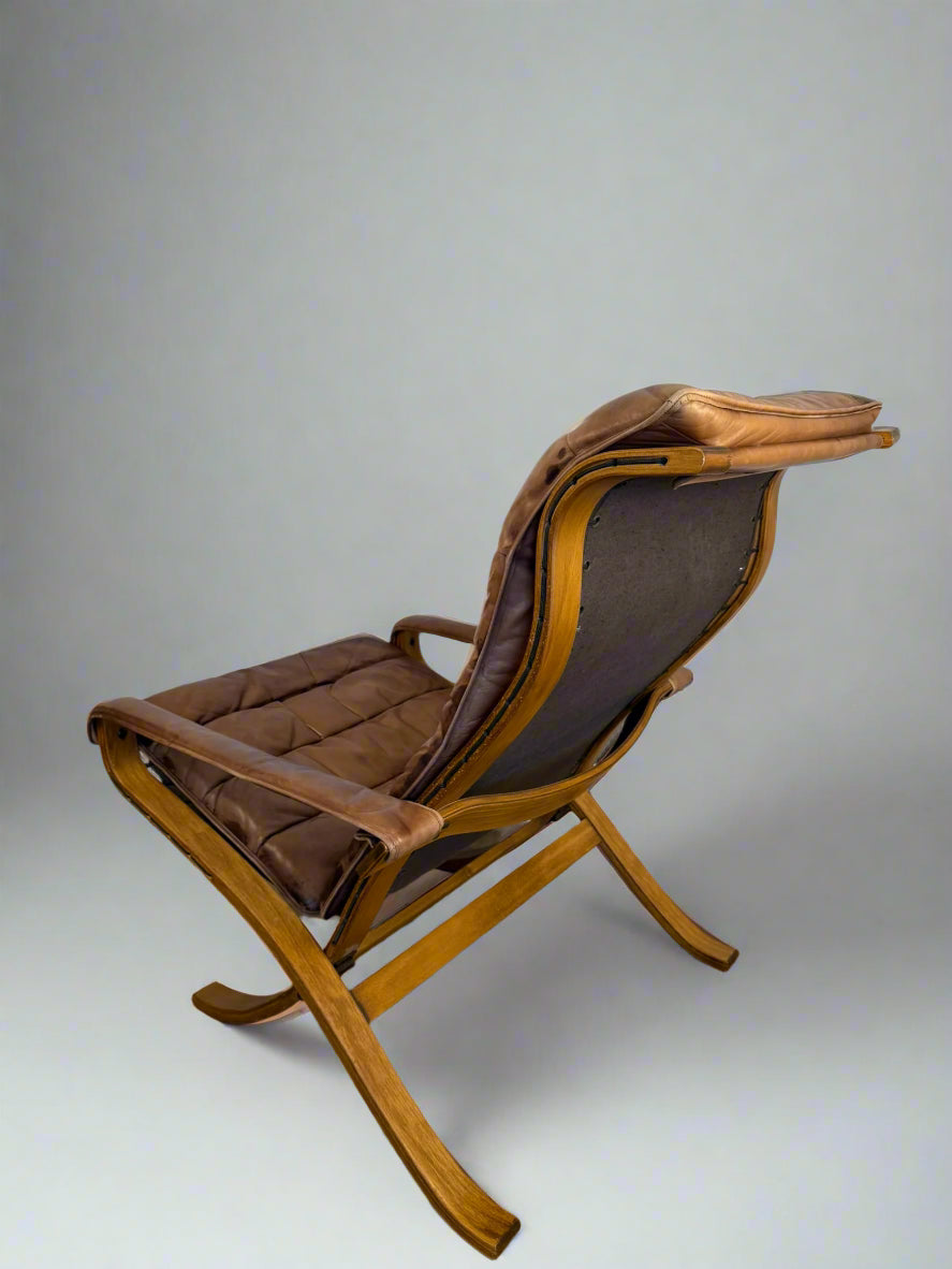 Vintage foldable lounge chair by Ingmar Relling for Westnofa