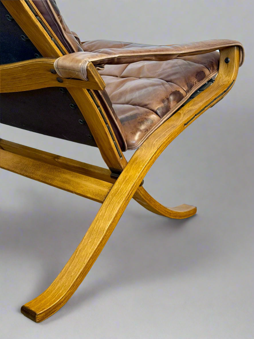Vintage foldable lounge chair by Ingmar Relling for Westnofa