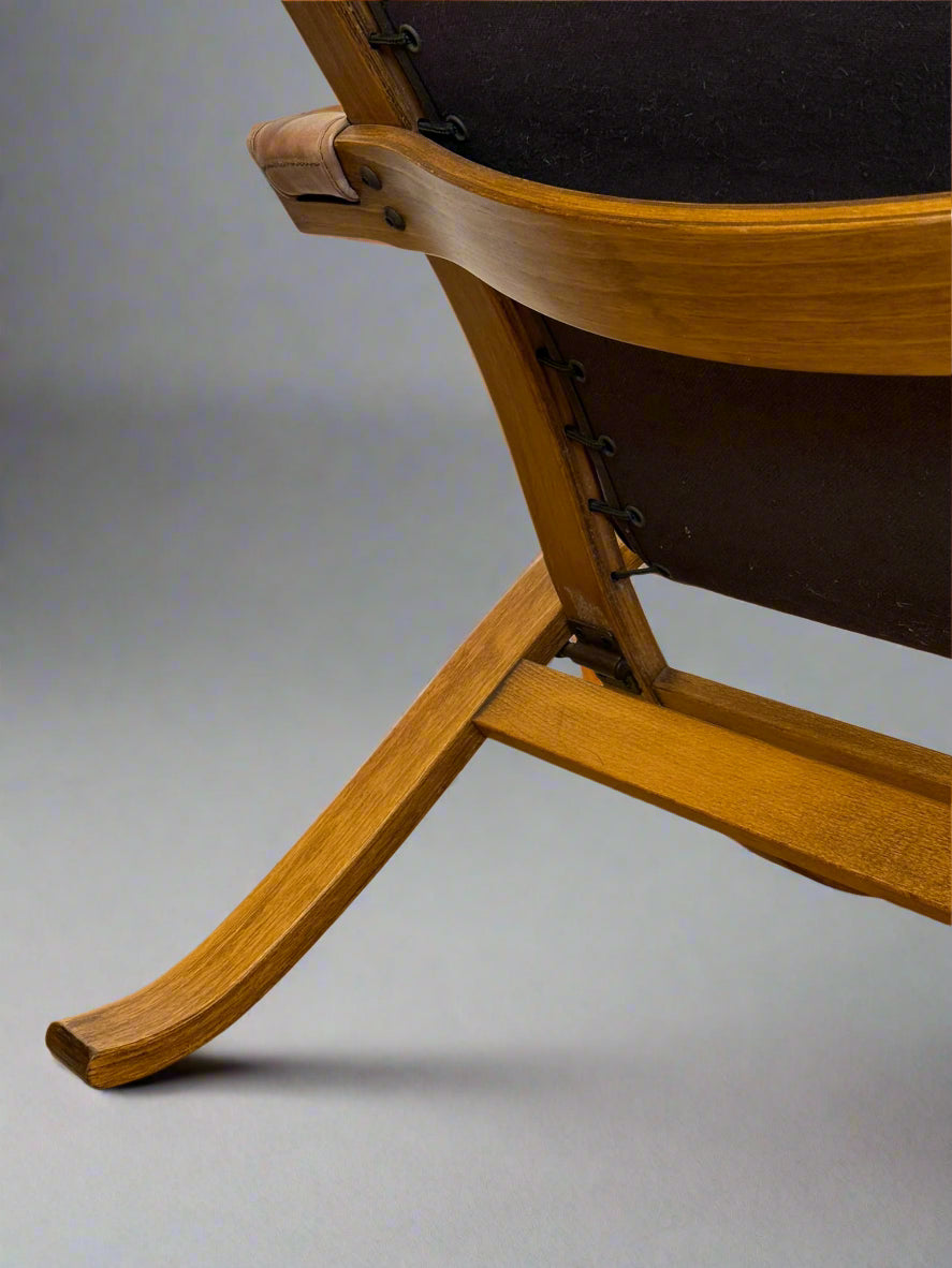 Vintage foldable lounge chair by Ingmar Relling for Westnofa