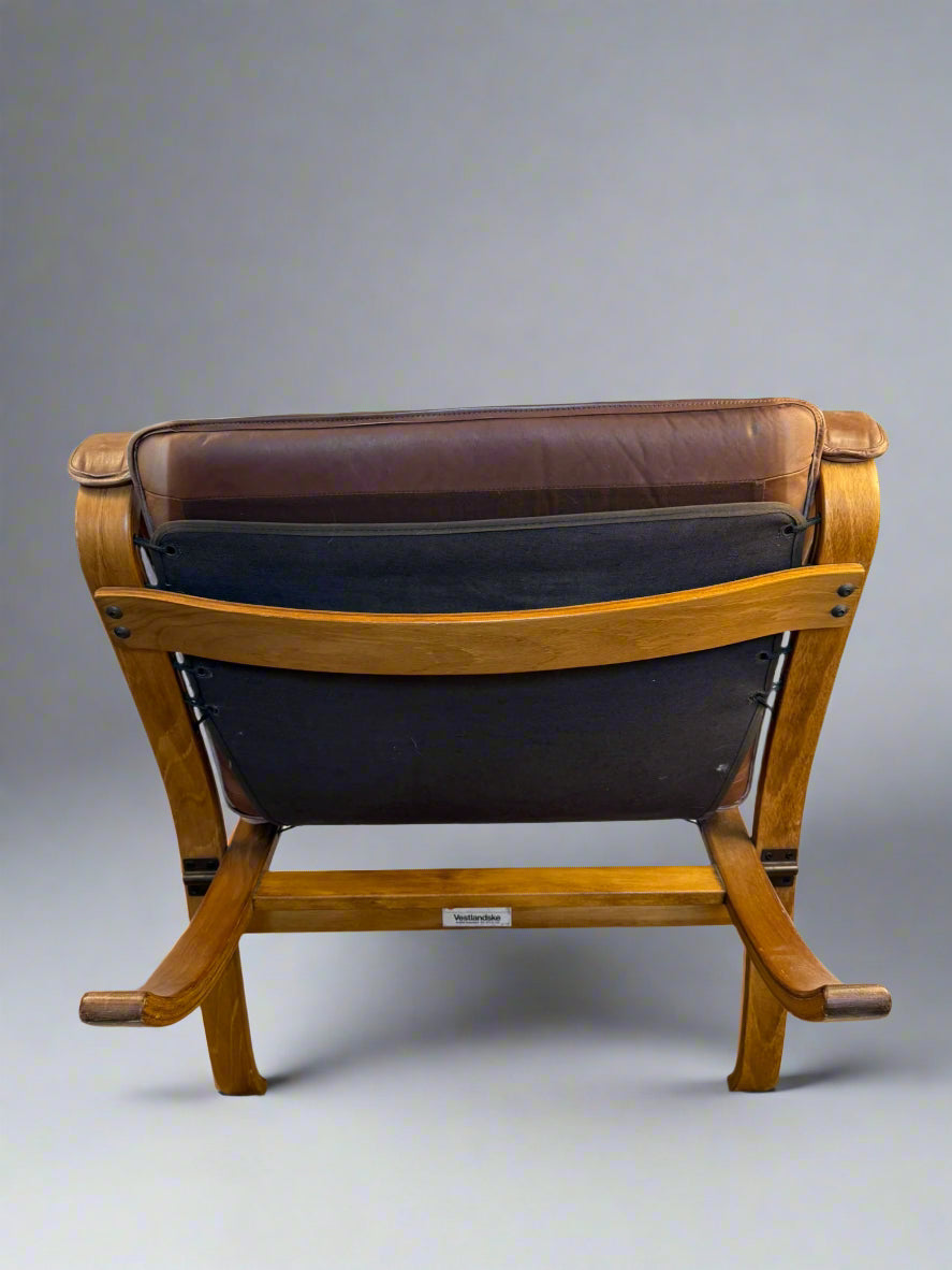 Vintage foldable lounge chair by Ingmar Relling for Westnofa