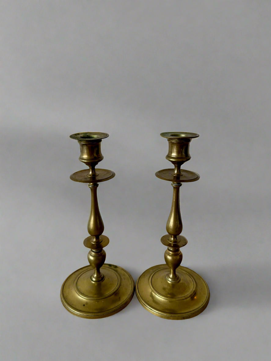 Pair of Vintage Brass Candlesticks