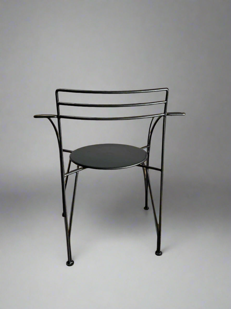 Lune d’Argent Armchair by Pascal Mourgue for Fermob – Gray Lacquered Metal