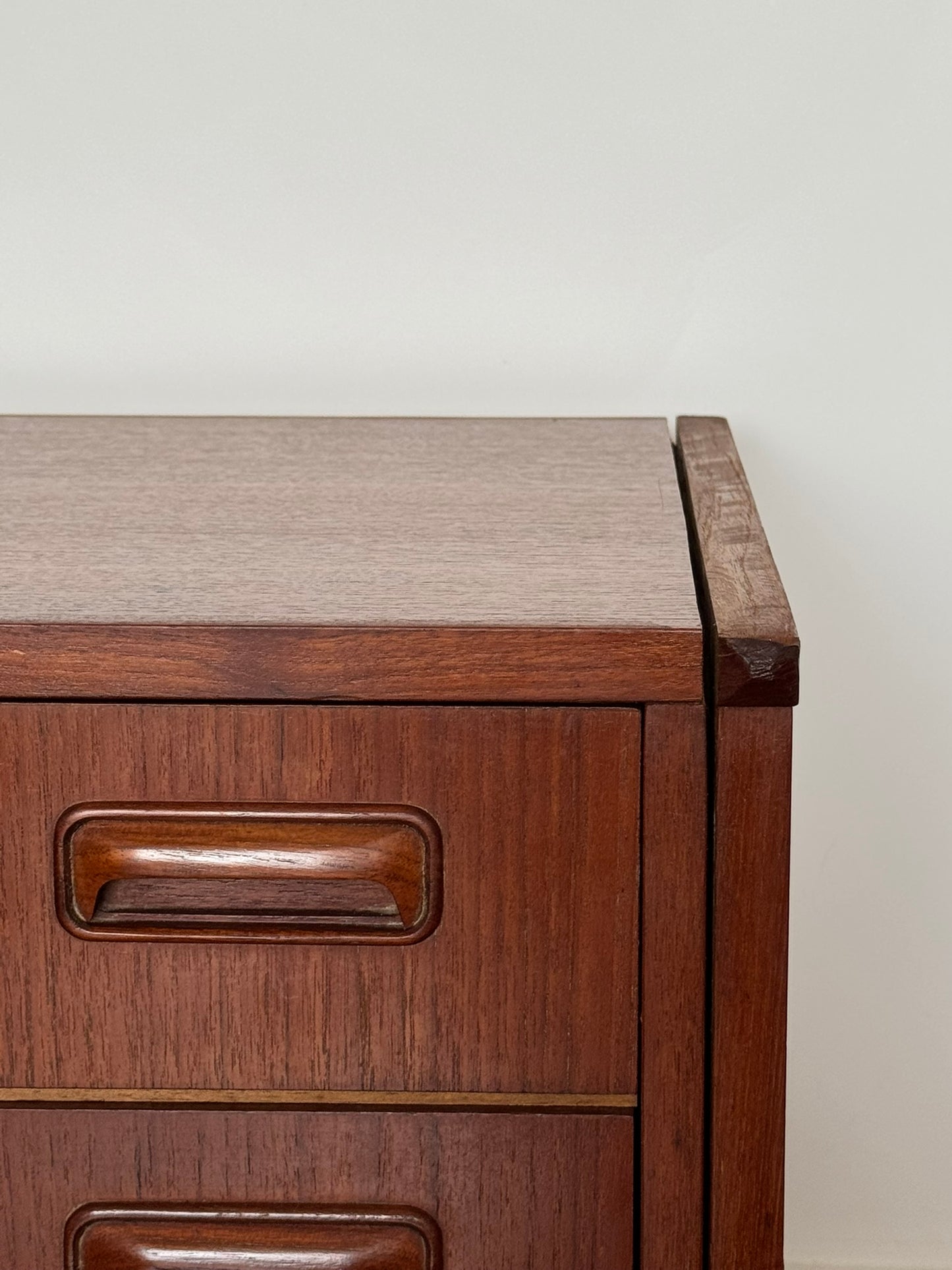 Vintage Teak Storage Cabinet – 4 Drawers, Scandinavian Style, 1960s