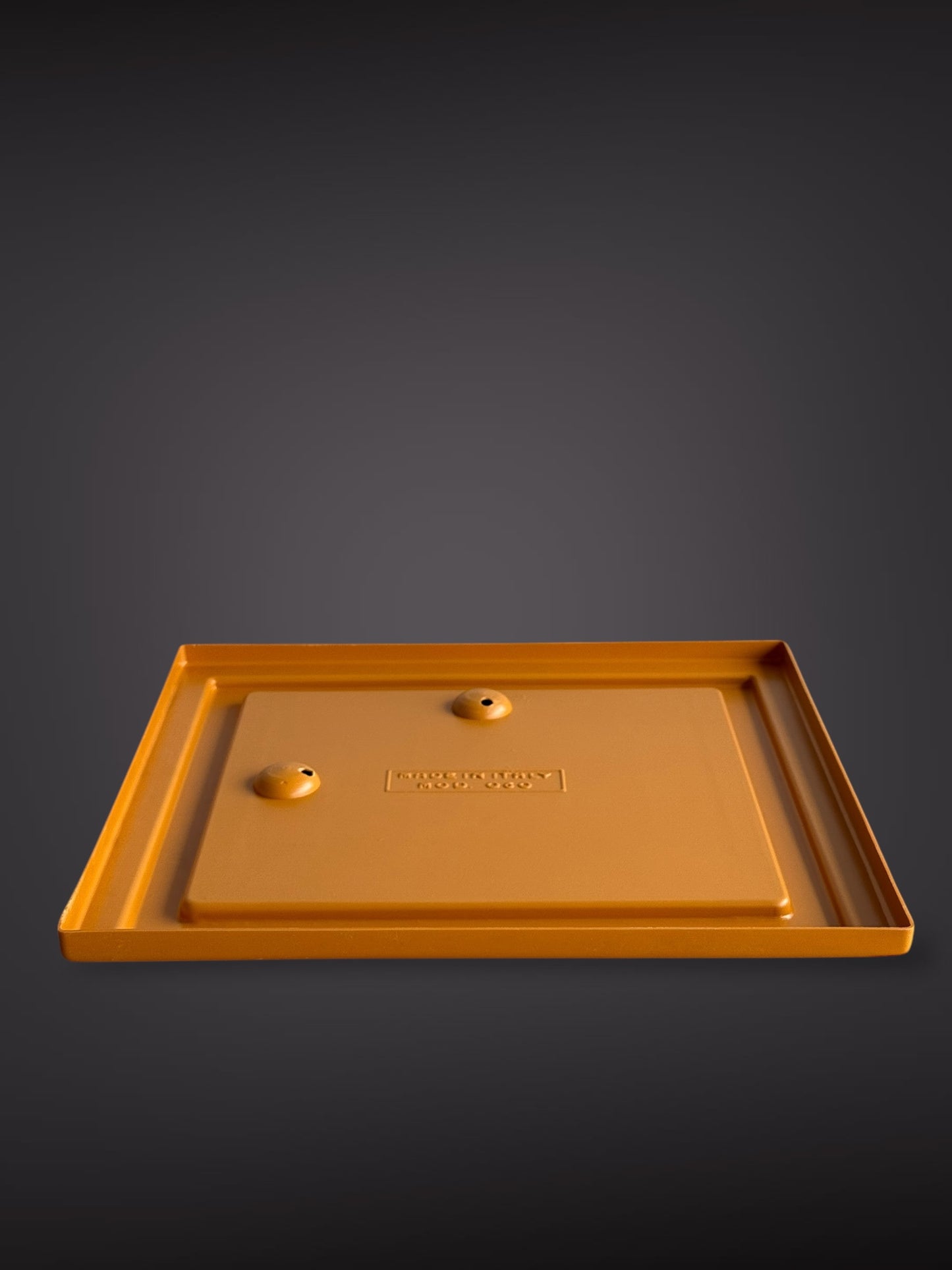 Wall Mirror in Orange Plastic Frame – Italy, 1970s