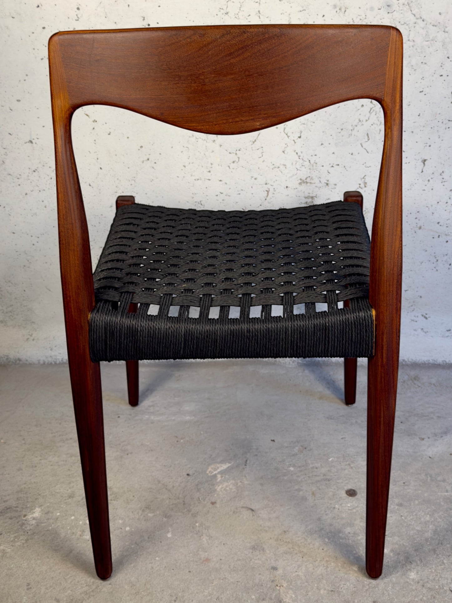Dining Chair by Niels Otto Møller – Teak & Black Danish Cord, Denmark, 1960s