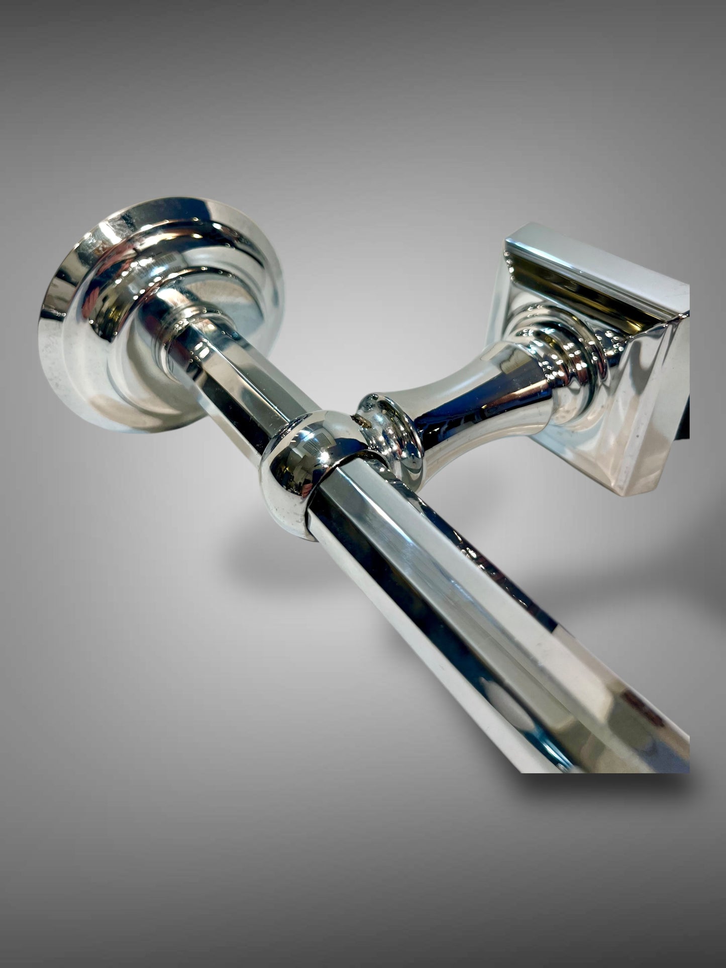 Pair of Vintage Wall Sconces – Textured Glass & Chrome, 1970s
