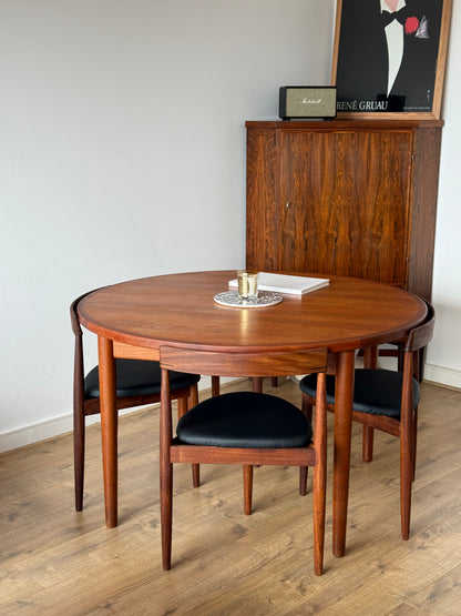 Set of 4 Scandinavian dining chairs by Hans Olsen for Frem Røjle, Denmark, 1960s