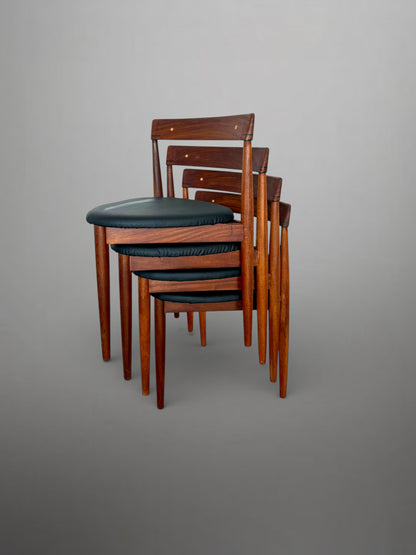 Set of 4 Scandinavian dining chairs by Hans Olsen for Frem Røjle, Denmark, 1960s