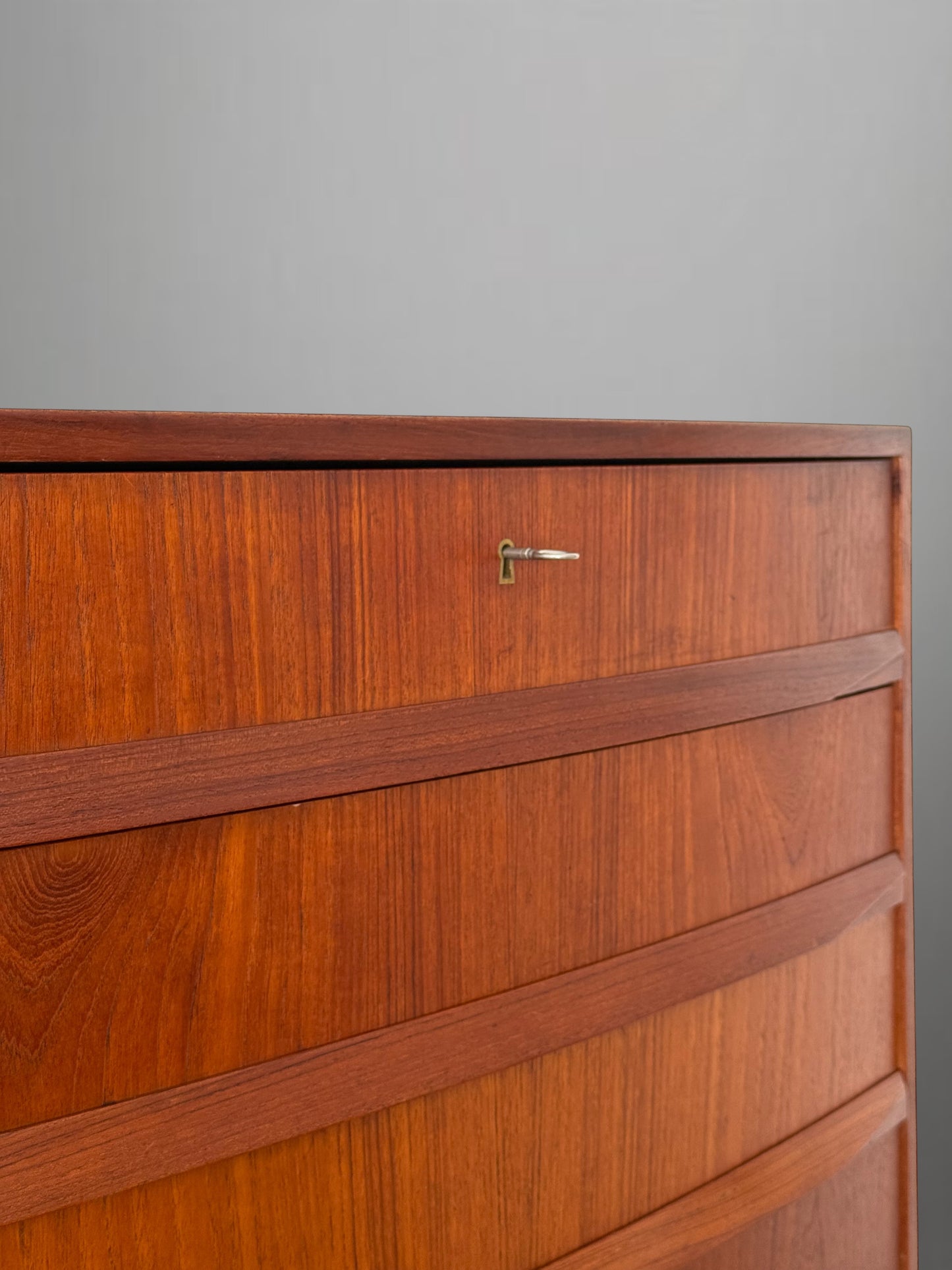 Scandinavian mid-century teak chest of drawers