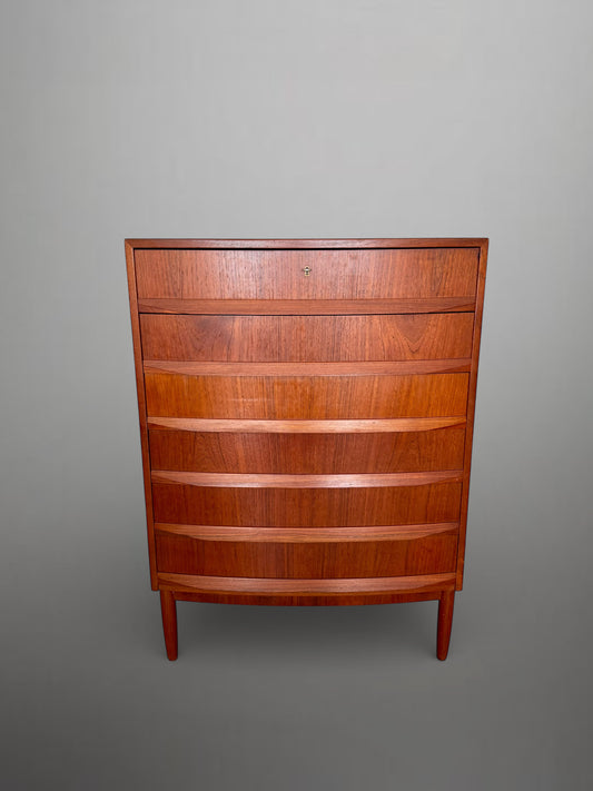 Scandinavian mid-century teak chest of drawers