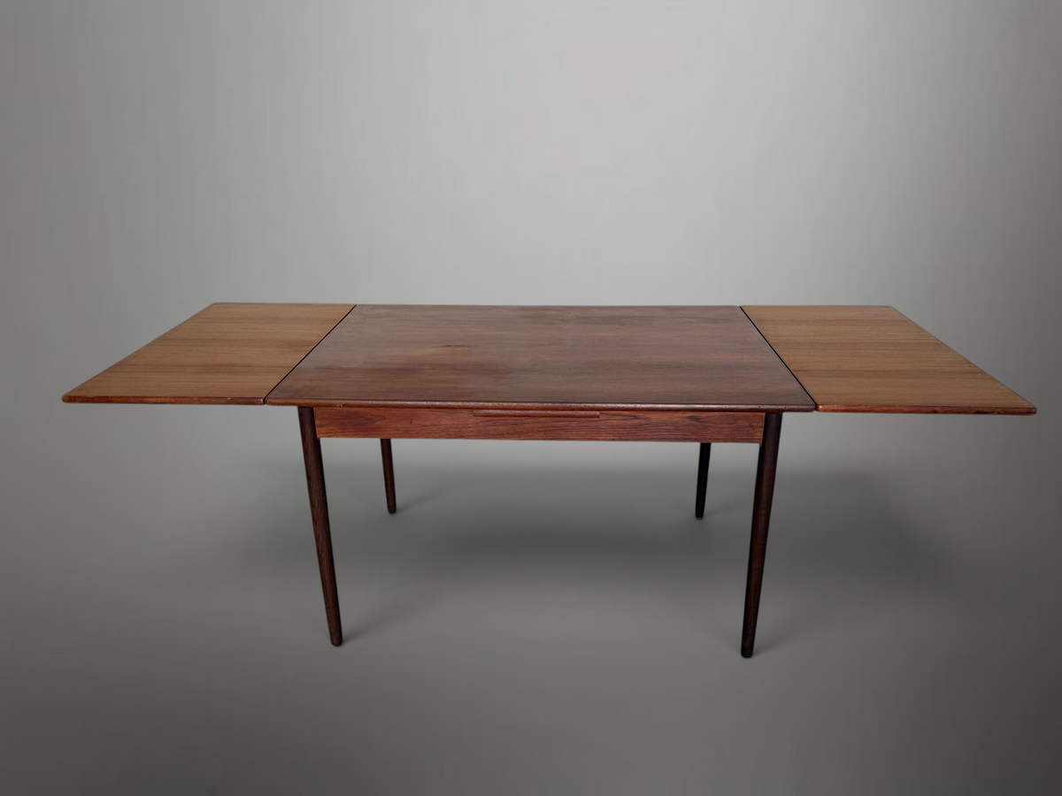 Scandinavian mid-century extendable teak dining table