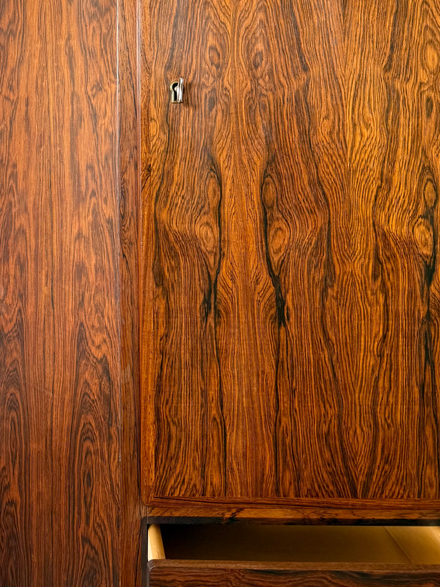 Scandinavian rosewood corner cabinet, Denmark, 1960s