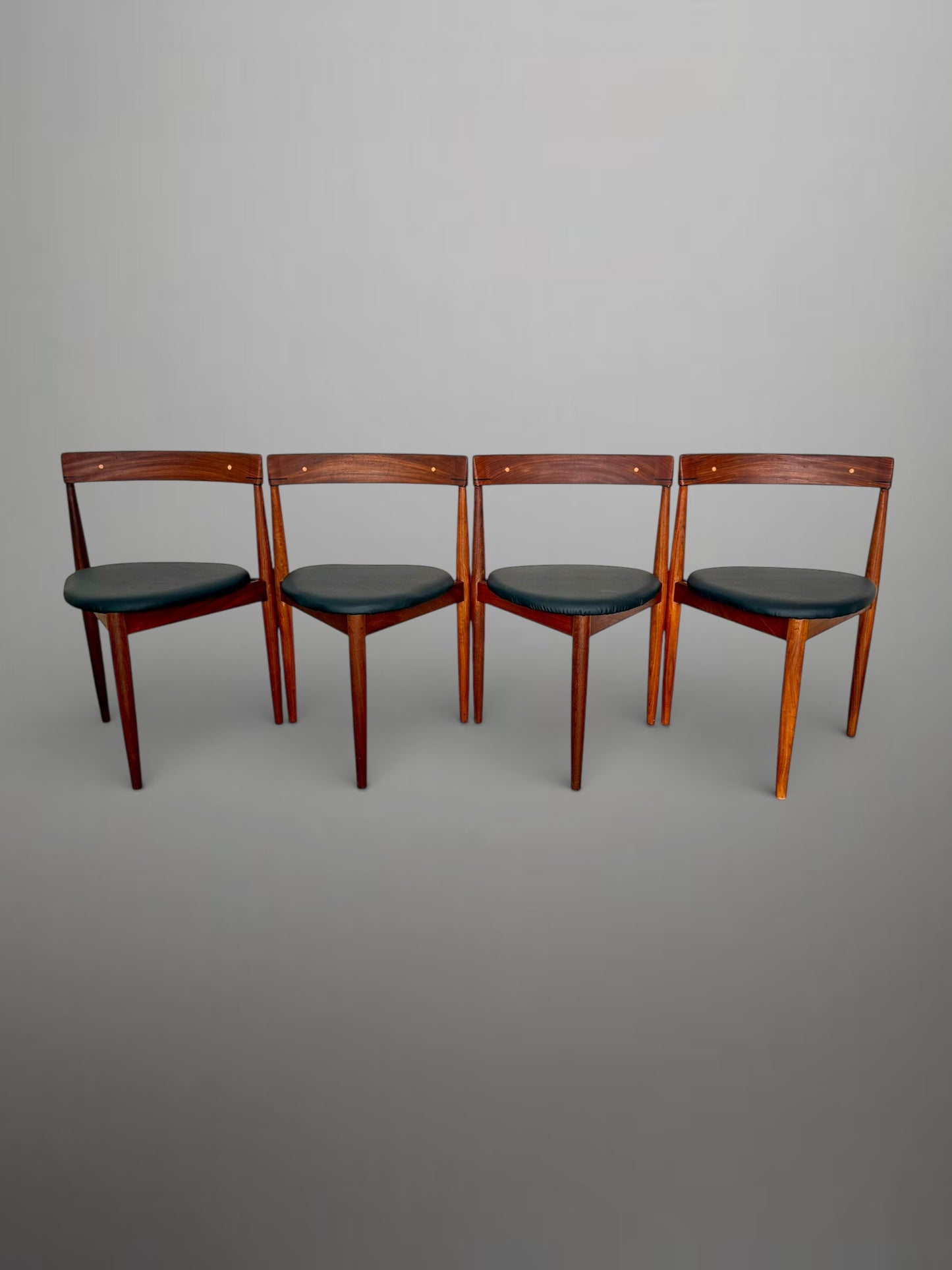 Set of 4 Scandinavian dining chairs by Hans Olsen for Frem Røjle, Denmark, 1960s