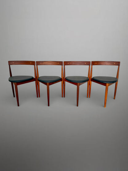 Set of 4 Scandinavian dining chairs by Hans Olsen for Frem Røjle, Denmark, 1960s
