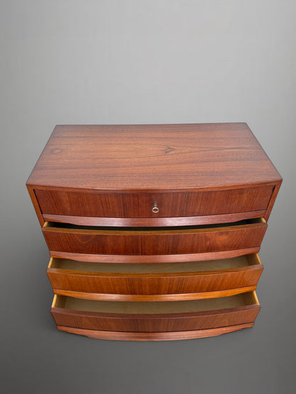 Scandinavian mid-century teak chest of drawers
