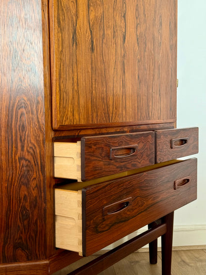Scandinavian rosewood corner cabinet, Denmark, 1960s