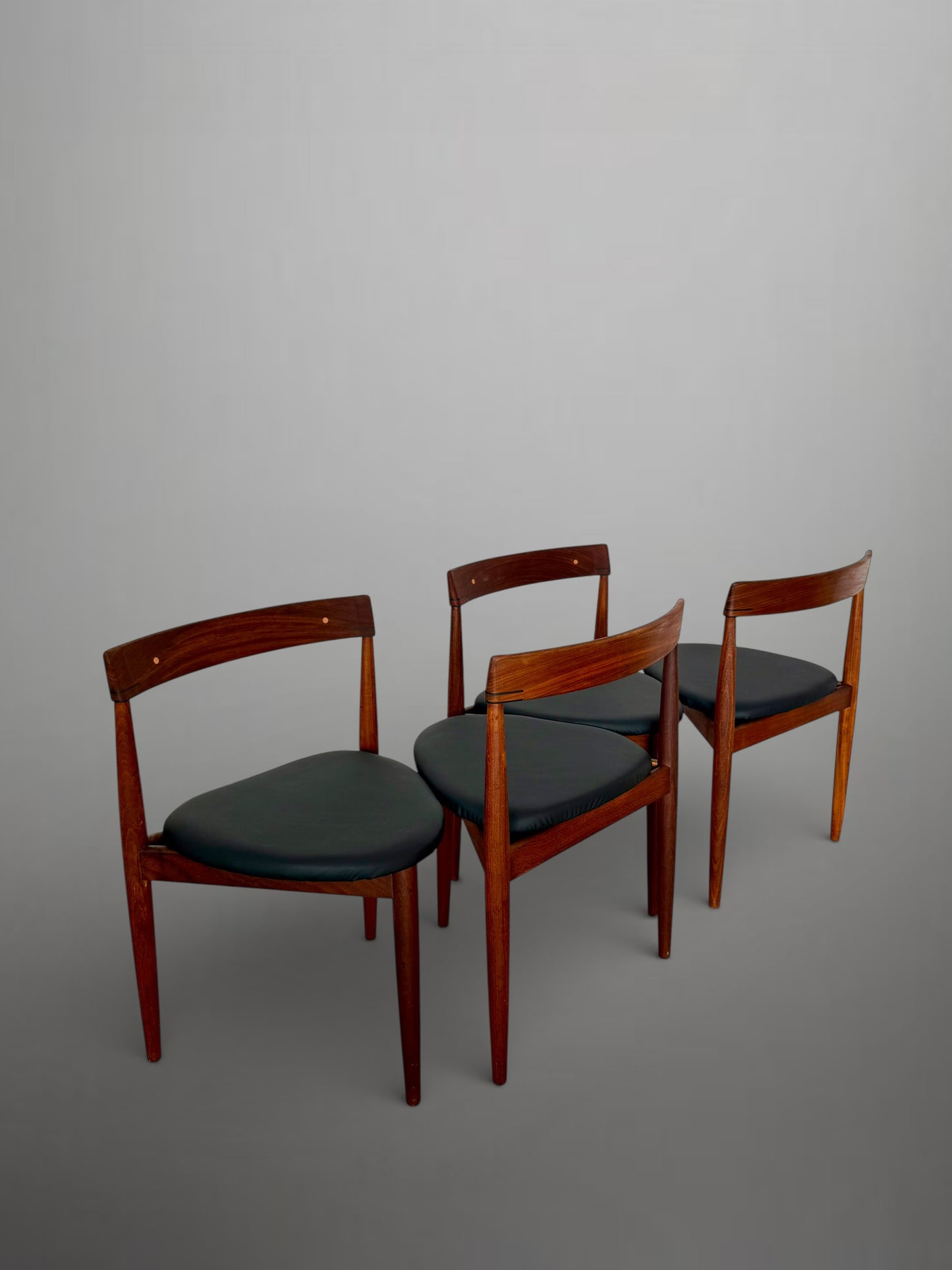 Set of 4 Scandinavian dining chairs by Hans Olsen for Frem Røjle, Denmark, 1960s