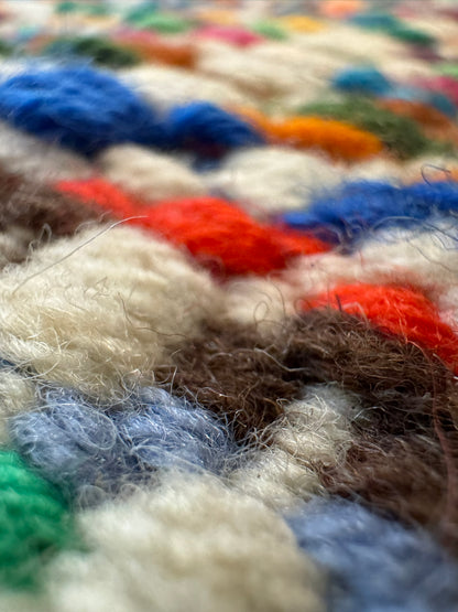 Vintage Wool Rug – Multicolour, Scandinavian Style, 1970s