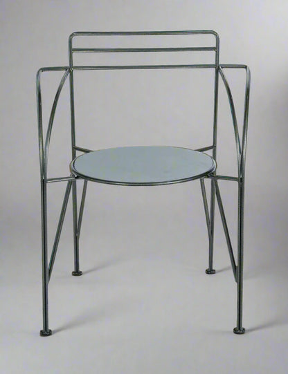 Lune d’Argent Armchair by Pascal Mourgue for Fermob – Gray Lacquered Metal