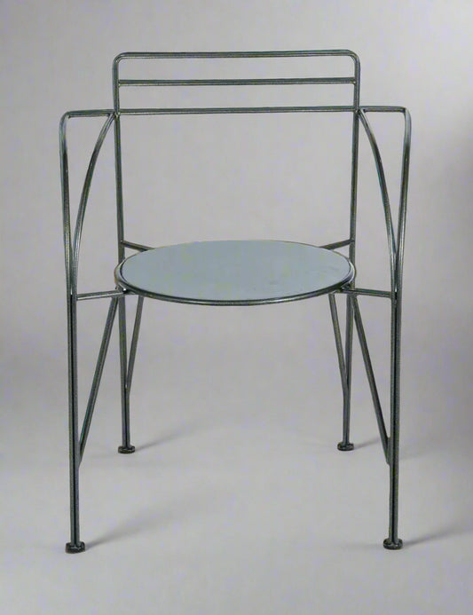 Lune d’Argent Armchair by Pascal Mourgue for Fermob – Gray Lacquered Metal