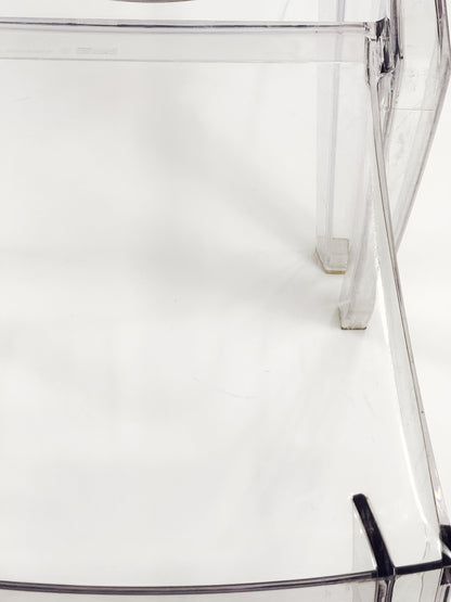 Set of 4 Victoria Ghost Chairs by Philippe Starck for Kartell – Transparent, Stackable Design