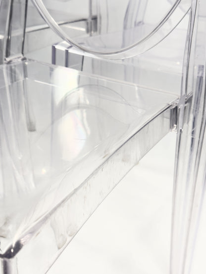 Set of 4 Victoria Ghost Chairs by Philippe Starck for Kartell – Transparent, Stackable Design