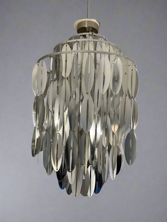 Space Age Chandelier with Cascading Plastic Discs – Mid-Century Modern