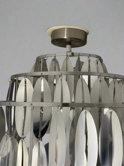 Space Age Chandelier with Cascading Plastic Discs – Mid-Century Modern