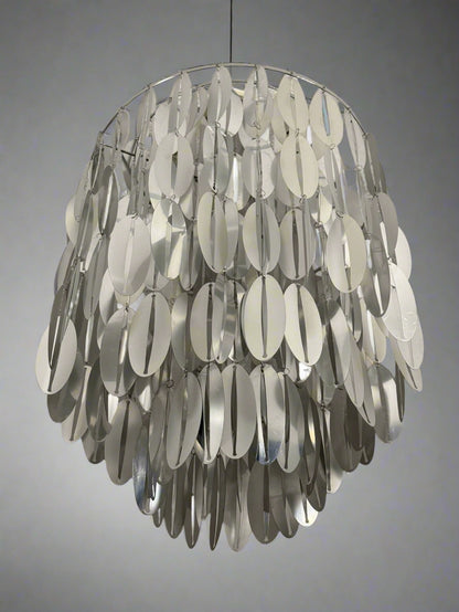 Space Age Chandelier with Cascading Plastic Discs – Mid-Century Modern