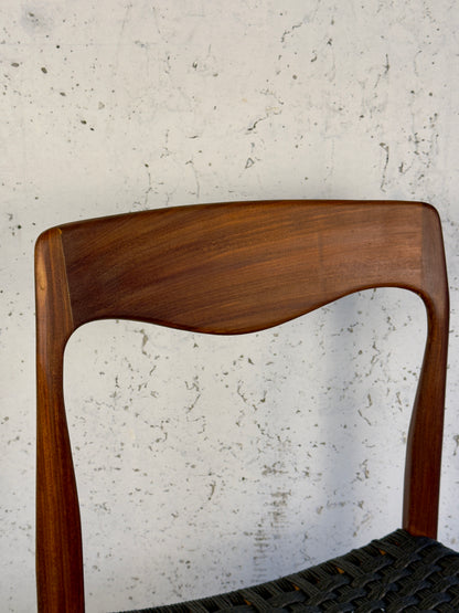 Dining Chair by Niels Otto Møller – Teak & Black Danish Cord, Denmark, 1960s