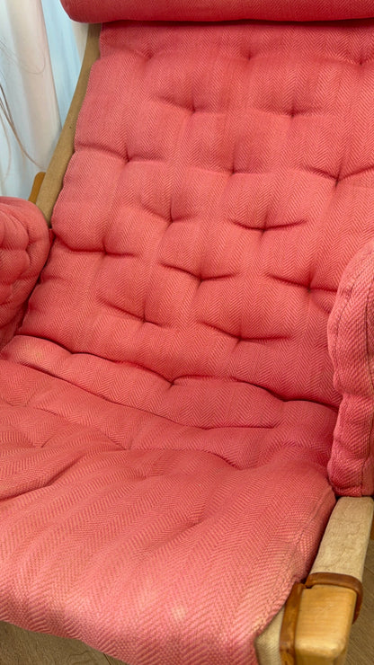 Pernilla Armchair by Bruno Mathsson for DUX – Pink Upholstery, 1970s–1980s