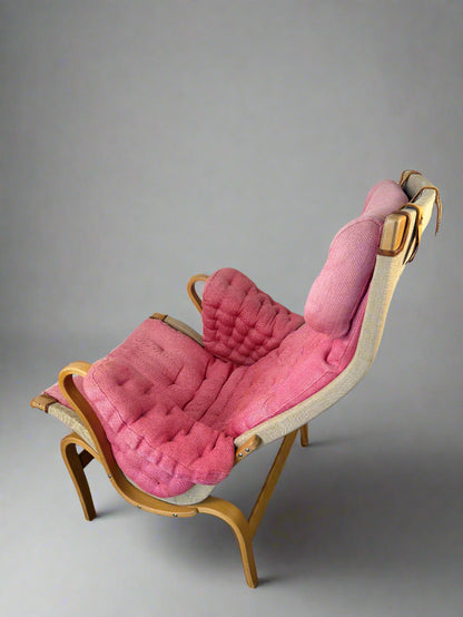 Pernilla Armchair by Bruno Mathsson for DUX – Pink Upholstery, 1970s–1980s