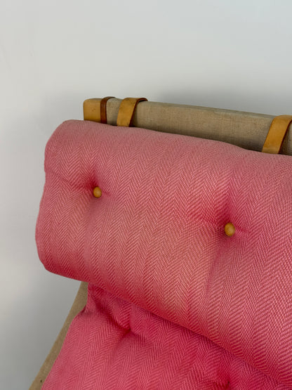 Pernilla Armchair by Bruno Mathsson for DUX – Pink Upholstery, 1970s–1980s