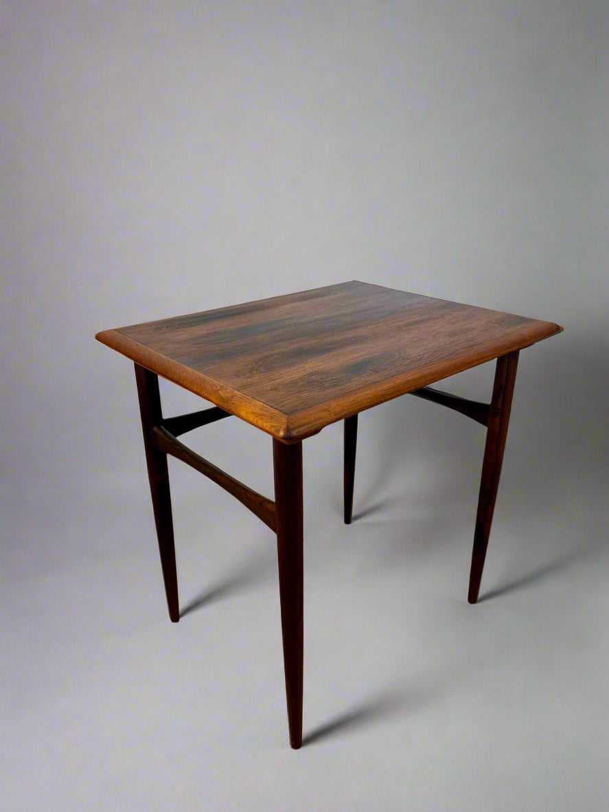Scandinavian Rosewood Side Table – Denmark, 1960s–70s